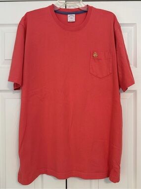 Brooks Brothers Supima Cotton Pocket T-Shirt Coral L